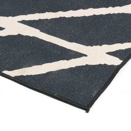 Alfombra negra microfibra (180x120 cm) shapes