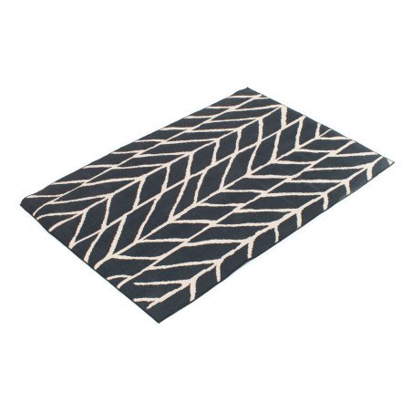 Alfombra negra microfibra (180x120 cm) shapes