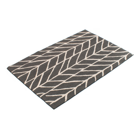 Alfombra gris microfibra (180x120 cm) shapes