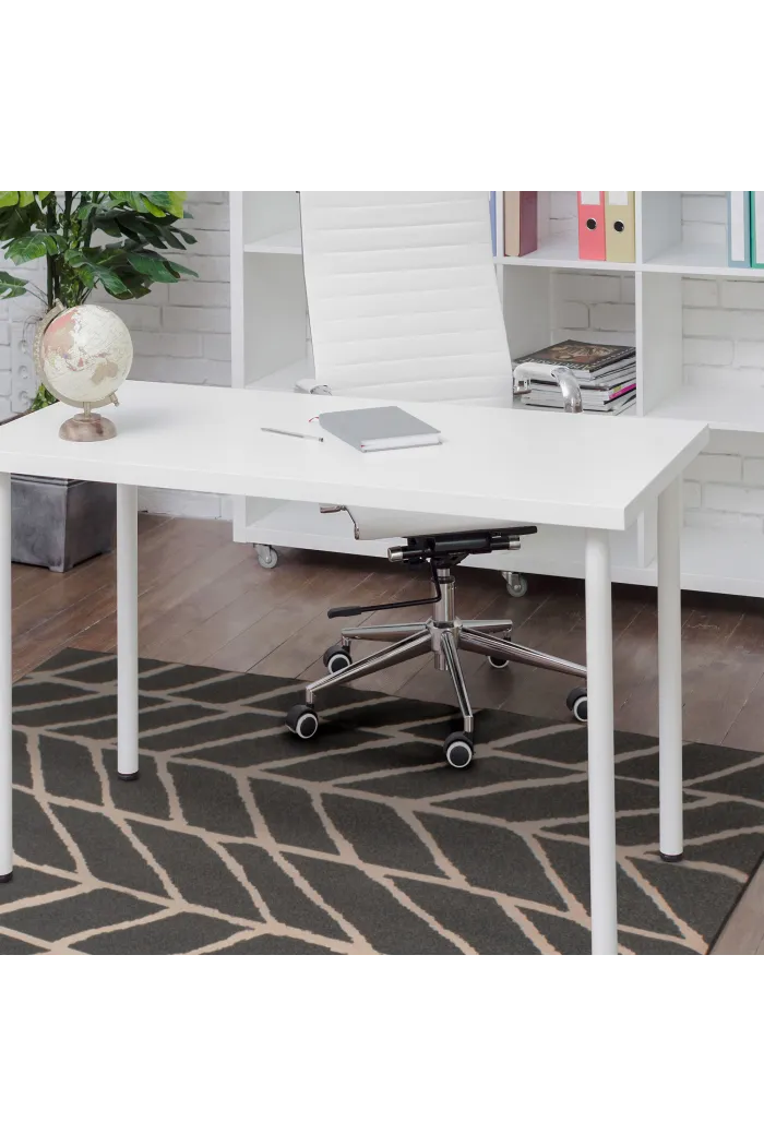 Alfombra gris microfibra (200x140 cm) shapes