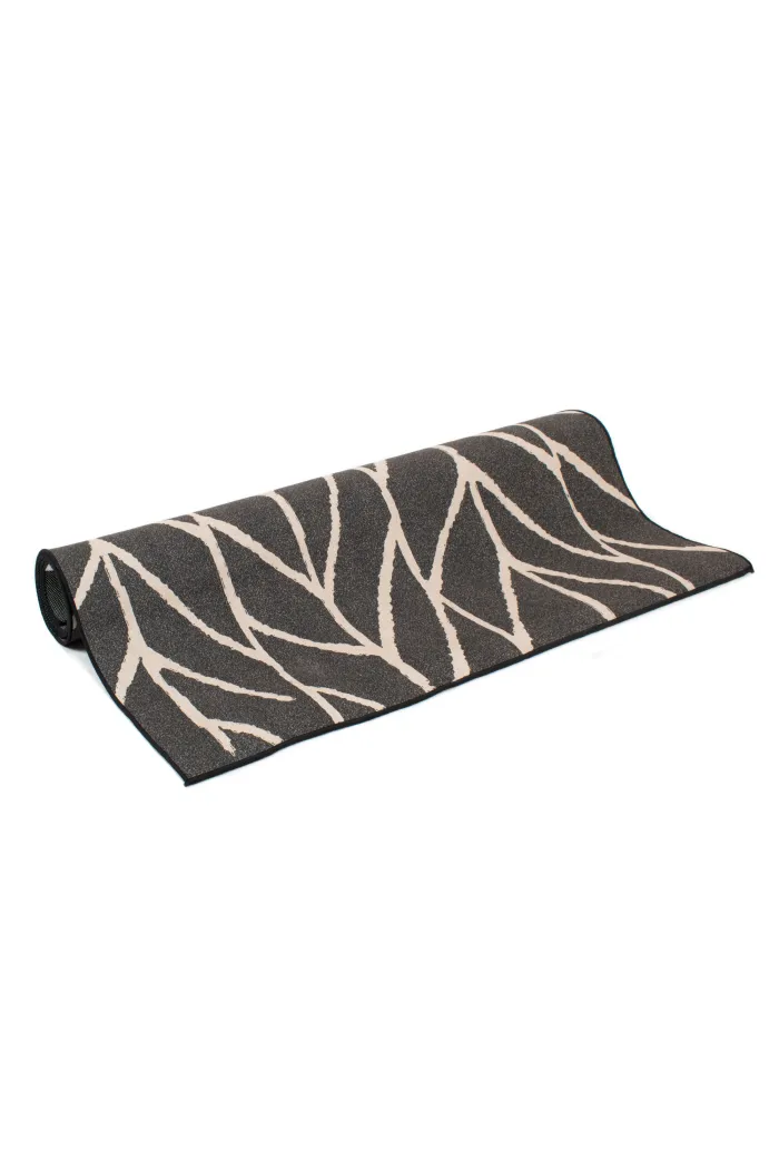 Alfombra gris microfibra (200x140 cm) shapes