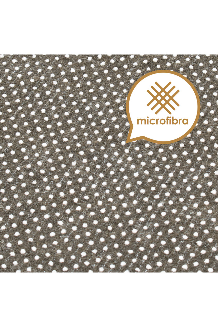 Alfombra microfibra (180x120 cm) blanca líneas rombos