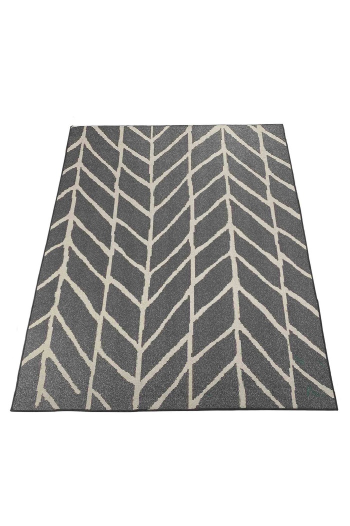 Alfombra gris microfibra (230x160 cm) shapes