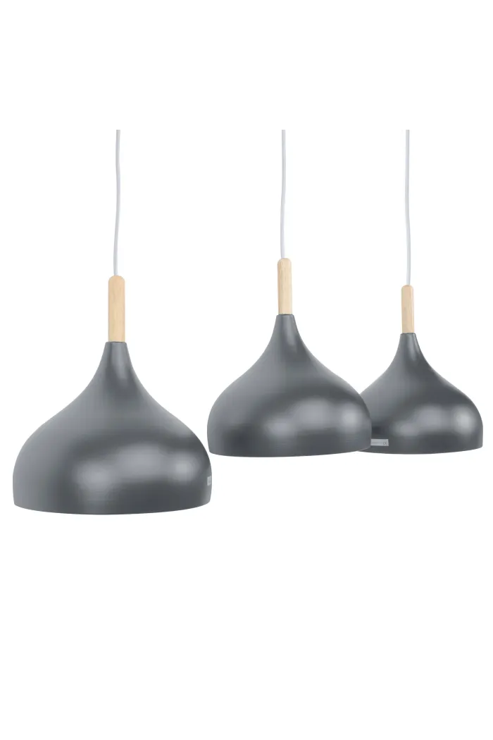 Lámpara de Techo en Aluminio y Madera - Orit