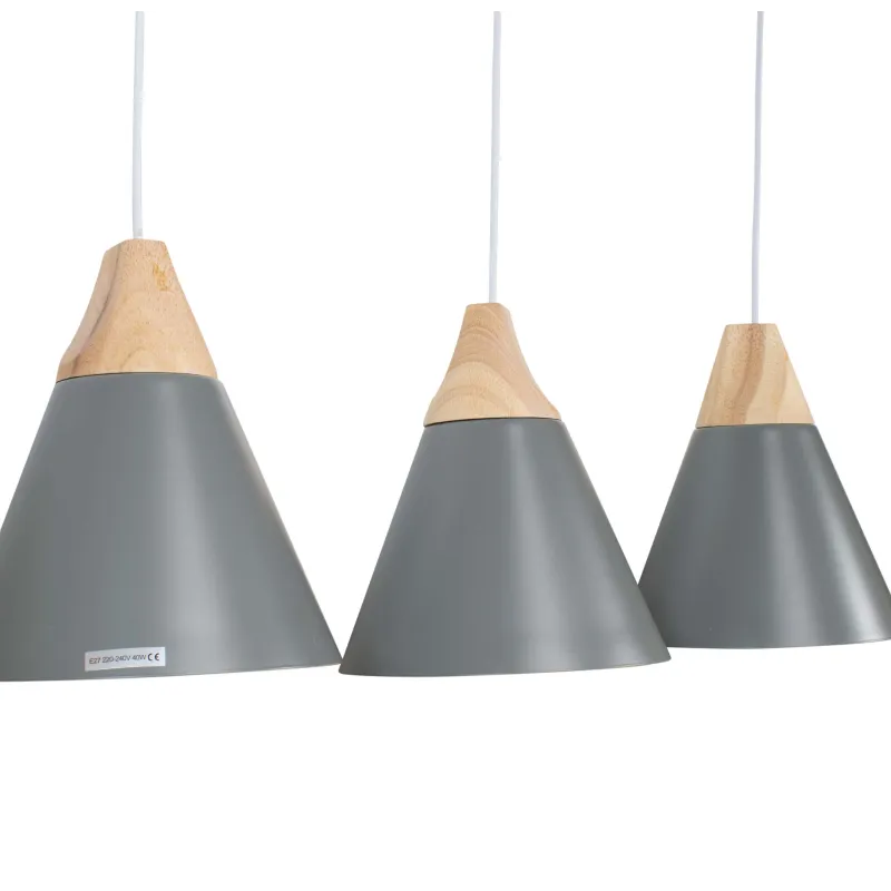 Lámpara de Techo en Aluminio y Madera - Levi
