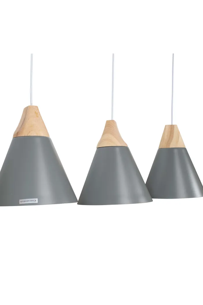 Lámpara de Techo en Aluminio y Madera - Levi