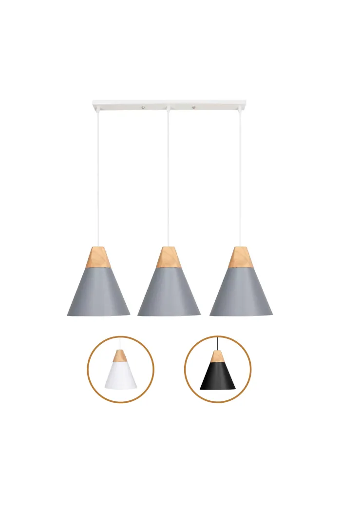 Lámpara de Techo en Aluminio y Madera - Levi