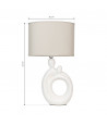 Lámpara para mesa con base moderna - Beige/Blanco