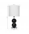 Lámpara para mesa con base de cerámica - Blanco/Negro