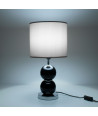 Lámpara para mesa con base de cerámica - Blanco/Negro