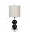 Lámpara para mesa con base de cerámica - Beige/Negro