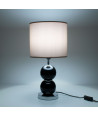 Lámpara para mesa con base de cerámica - Beige/Negro