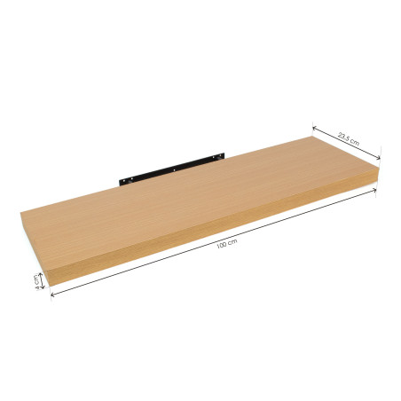 Estante de pared  100 x 23,5 cm - Roble claro