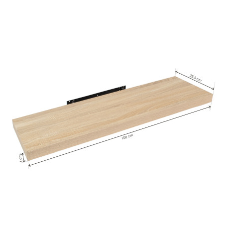 Estante de pared  100 x 23,5 cm - Madera natural