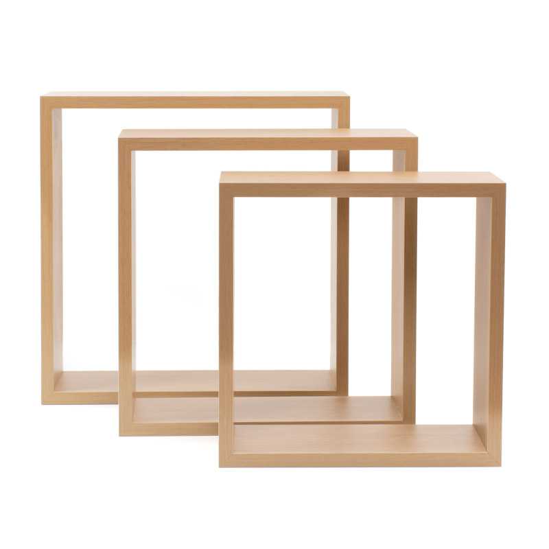 SET DE 3 ESTANTES CUADRADOS
