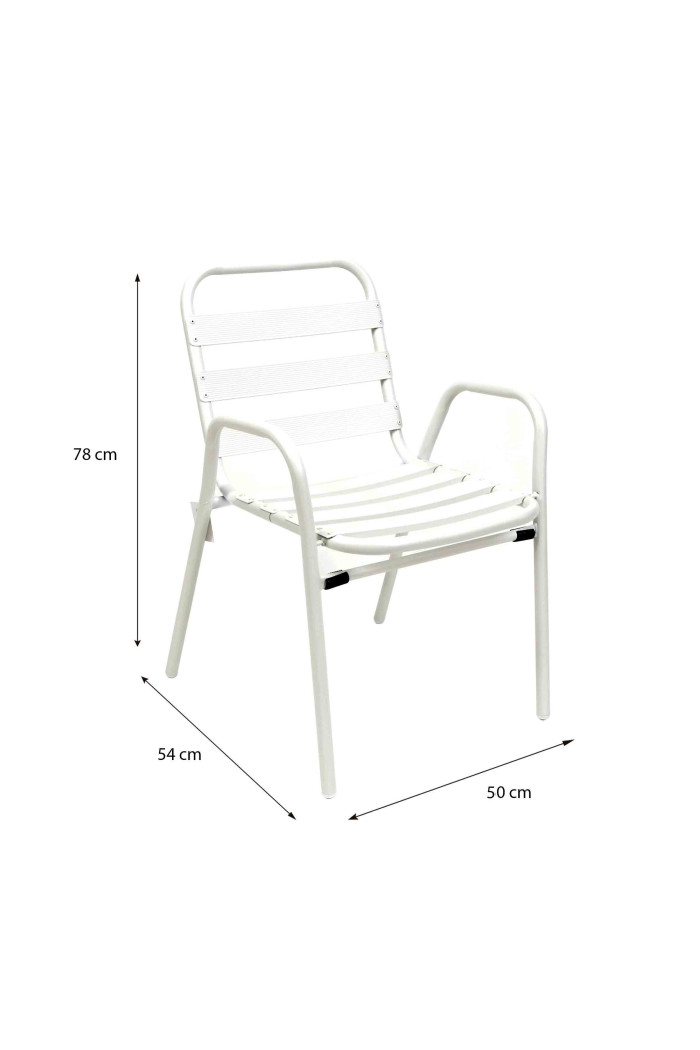 Silla blanco de aluminio