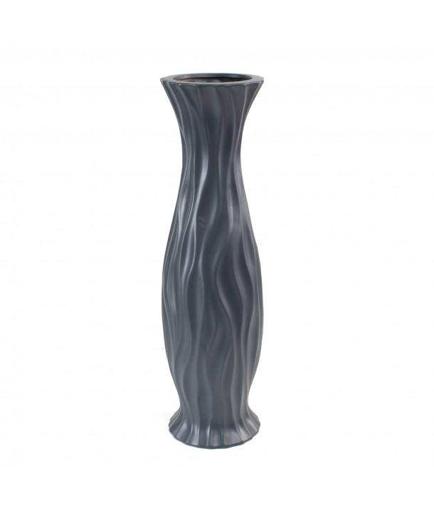 Jarrón de cerámica 56 cm Anielle - Gris oscuro