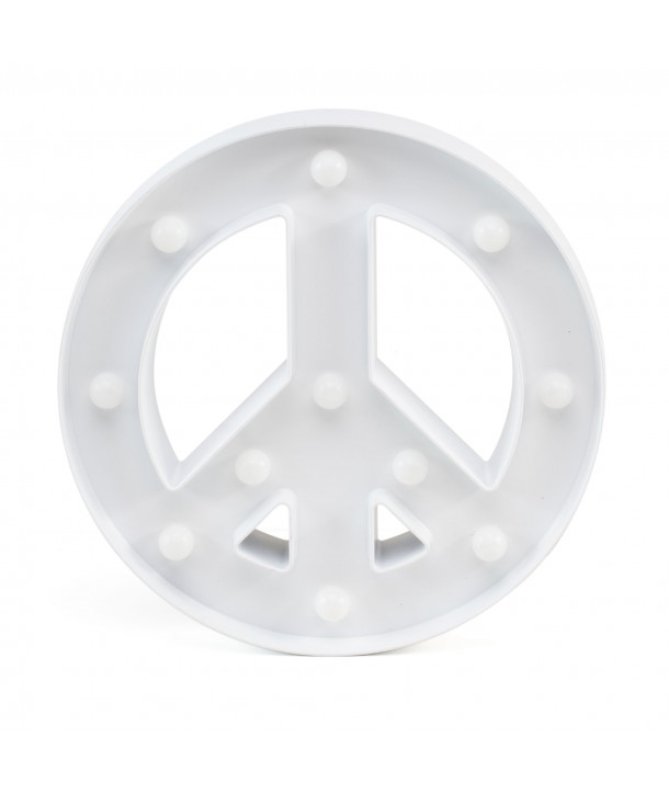 Figura luminosa símbolo de la paz - Blanco
