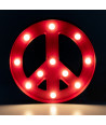 Figura luminosa símbolo de la paz - Rojo