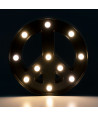 Figura luminosa símbolo de la paz - Negro