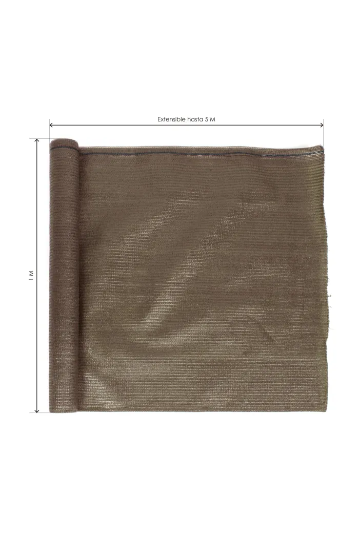MALLA DE SOMBRERO TUPIDA MARRÓN DE 120 G/M²