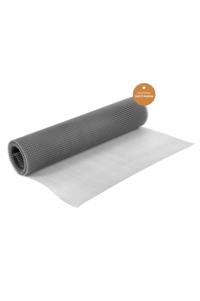 Malla de plástico (5 m) gris 300g/m²