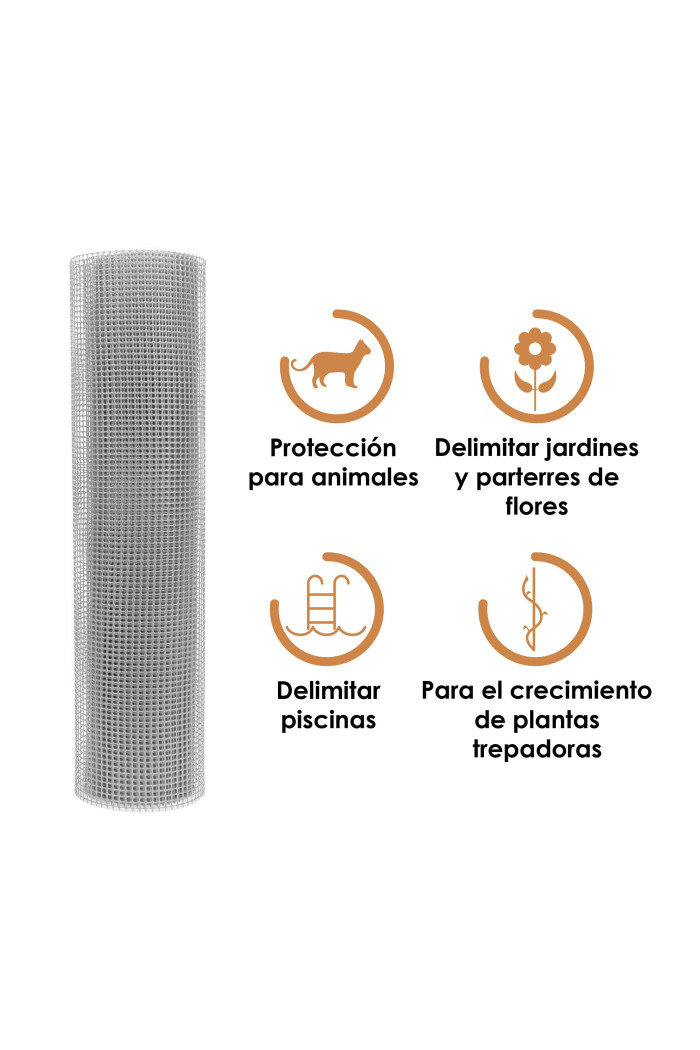 Malla de plástico (5 m) gris 300g/m²