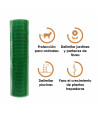 Malla de plástico (5 m) verde 300g/m²