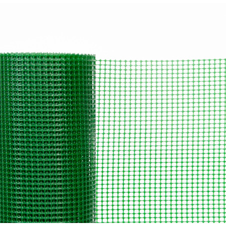 MALLA DE PLÁSTICO (5 X 5 MM) VERDE 300G/M²