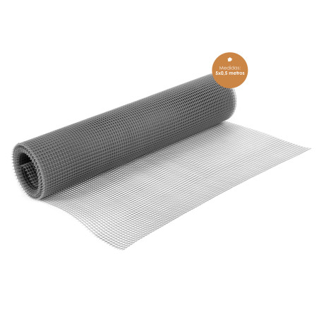 Malla de plástico (5 m) gris 300g/m²