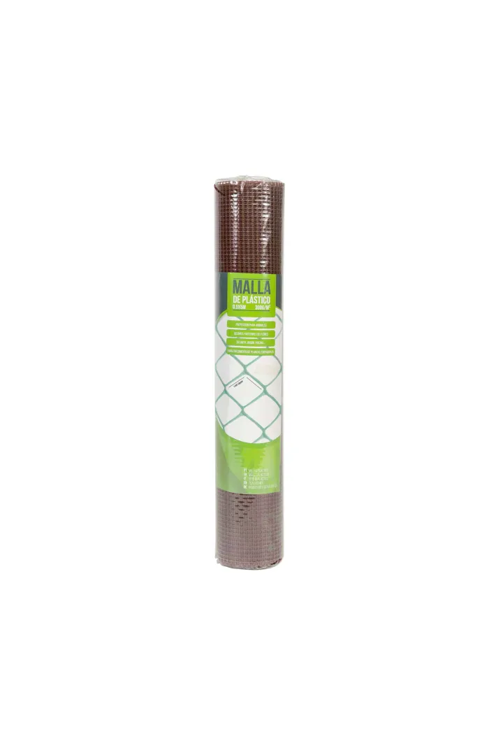 MALLA DE PLÁSTICO (10X10MM) MARRÓN 300G/M²
