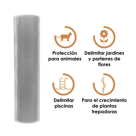 Malla de plástico (5 m) gris 300g/m²