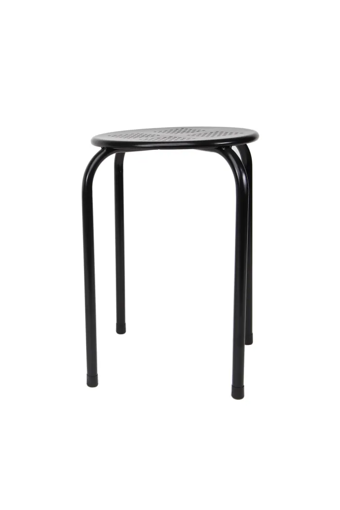 Taburete de metal - Negro
