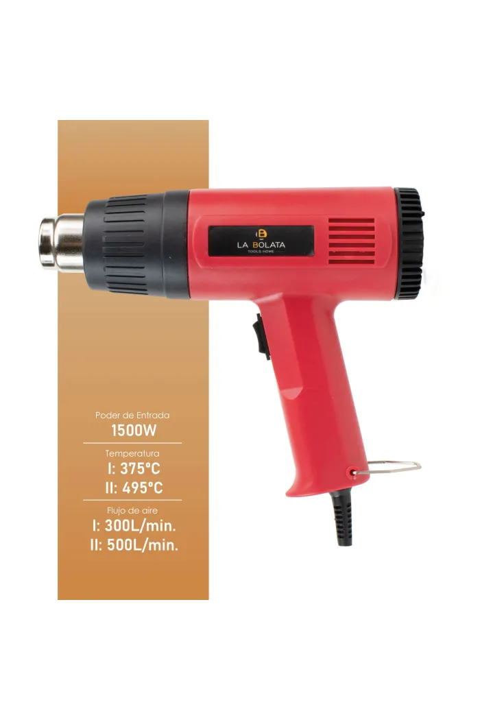 Pistola de aire caliente de 1500 W
