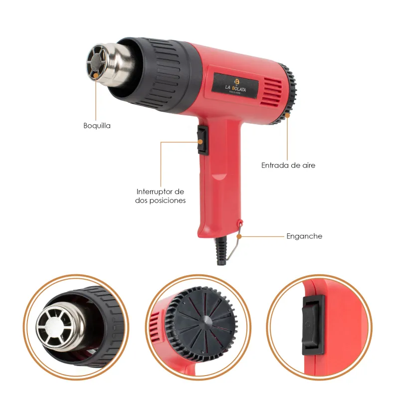 Pistola de aire caliente de 1500 W