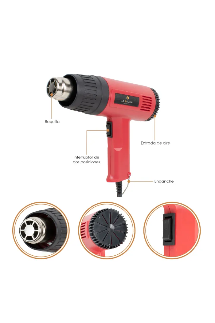 Pistola de aire caliente de 1500 W