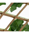 Celosía extensible de madera con hojas para jardín 200x100 cm