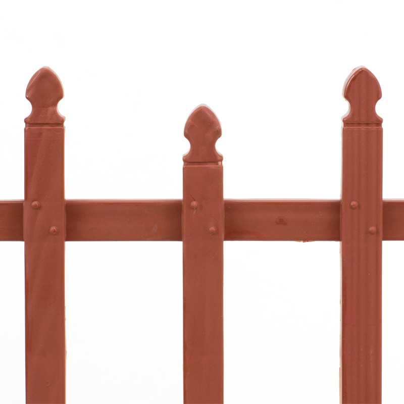 Valla de jardín terracota 4 piezas