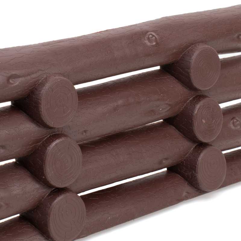 Valla rústica de jardín 4 piezas