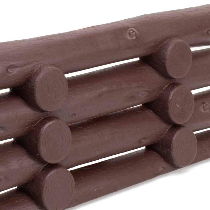 Valla rústica de jardín 4 piezas