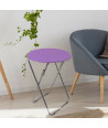 Mesa redonda plegable de madera - Violeta