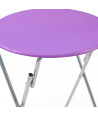 Mesa redonda plegable de madera - Violeta