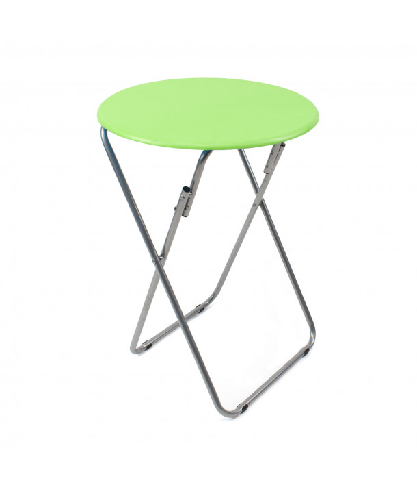 Mesa redonda plegable de madera - Verde