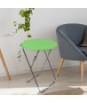 Mesa redonda plegable de madera - Verde