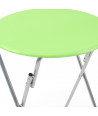 Mesa redonda plegable de madera - Verde