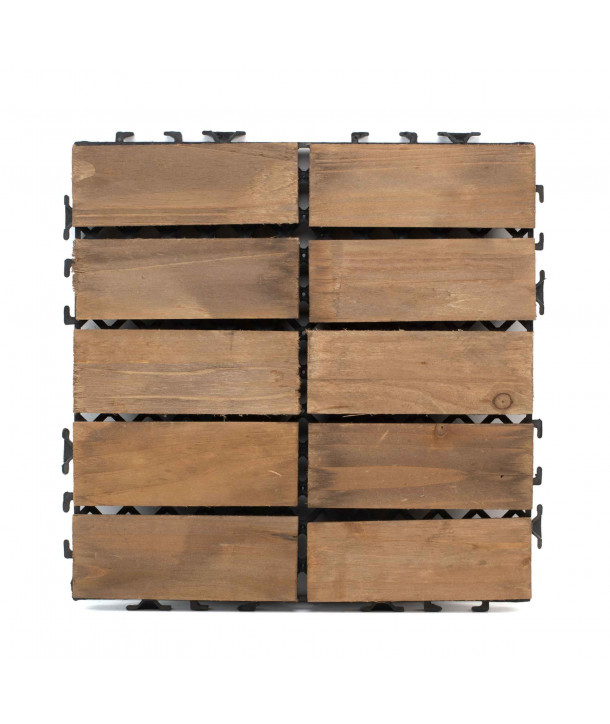 Baldosa de madera (30x30 cm) - Oscuro