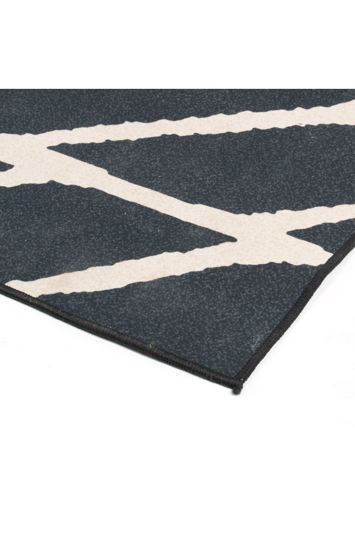 Alfombra negra microfibra (230x160 cm) shapes