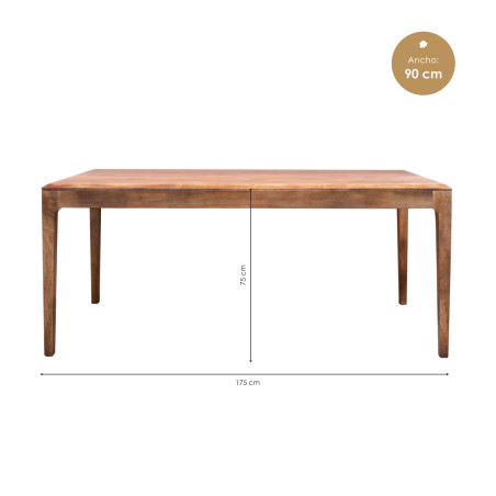 Mesa de comedor (175 x 90 cm) madera maciza