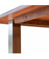Mesa de comedor (180 x 90 cm) madera maciza y hierro