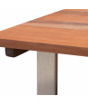 Mesa de comedor (200 x 100 cm) madera maciza y hierro